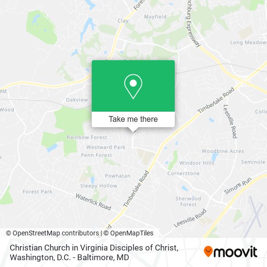 Mapa de Christian Church in Virginia Disciples of Christ