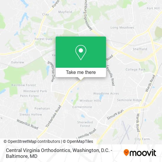 Central Virginia Orthodontics map