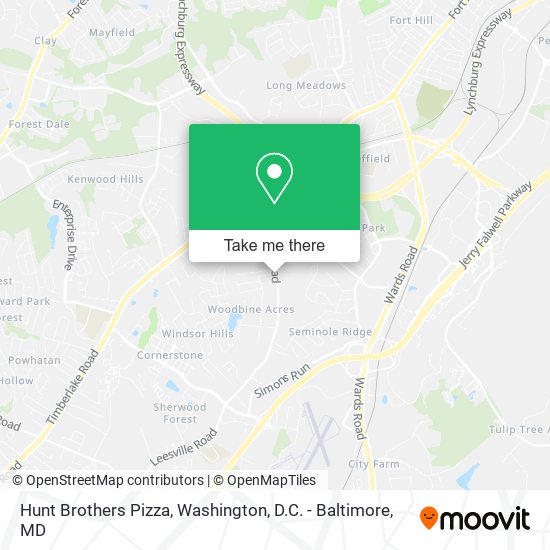 Mapa de Hunt Brothers Pizza