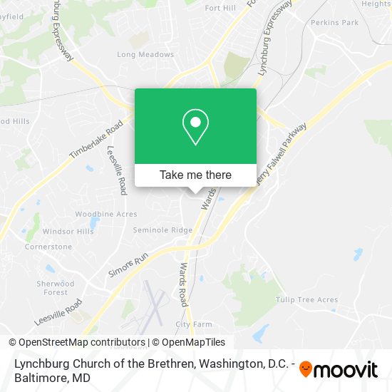 Lynchburg Church of the Brethren map