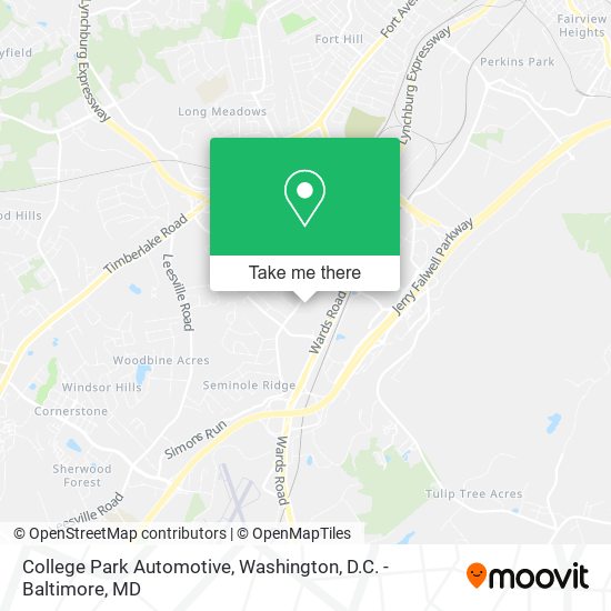 College Park Automotive map