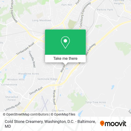 Mapa de Cold Stone Creamery