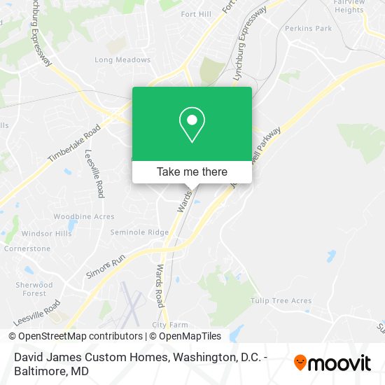 David James Custom Homes map