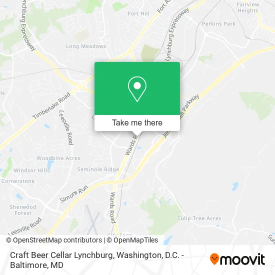 Mapa de Craft Beer Cellar Lynchburg