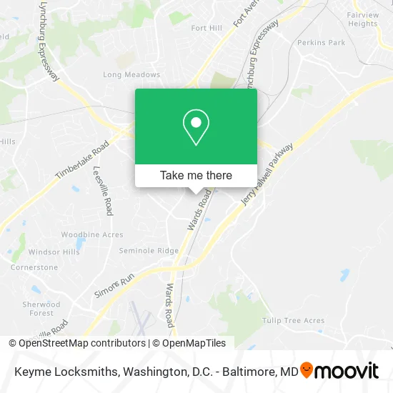 Keyme Locksmiths map