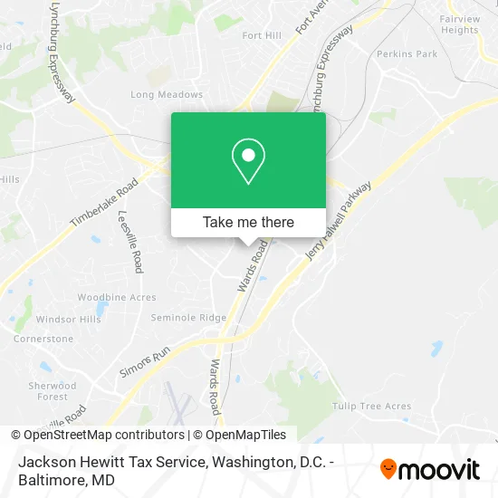 Jackson Hewitt Tax Service map