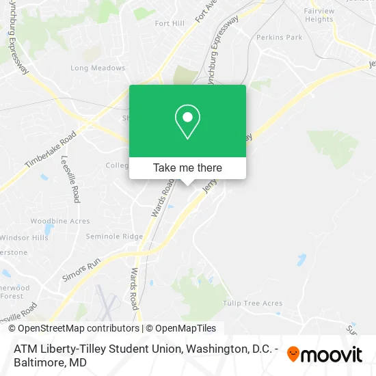 ATM Liberty-Tilley Student Union map