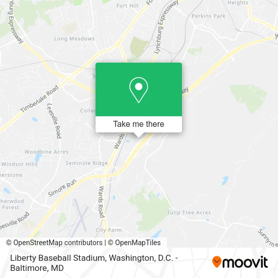 Liberty Baseball Stadium map