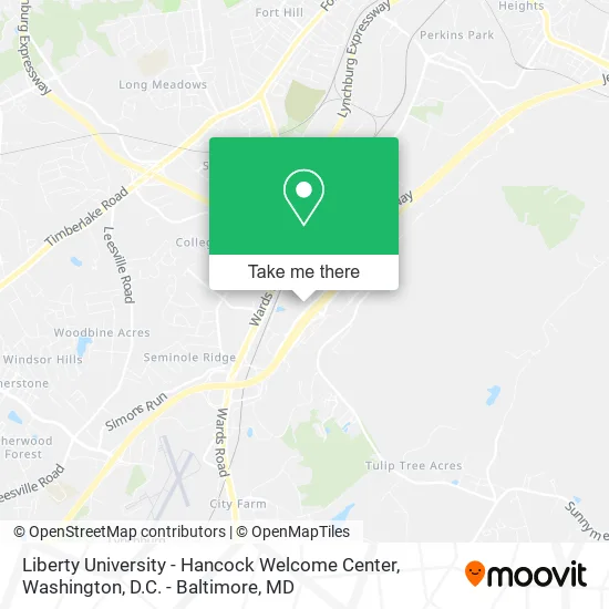 Liberty University - Hancock Welcome Center map
