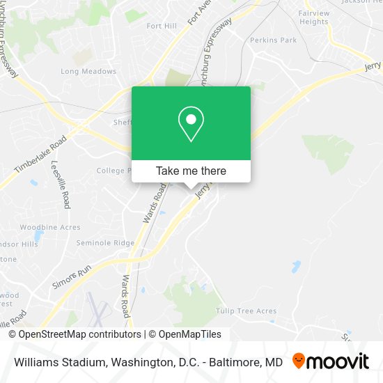 Williams Stadium map