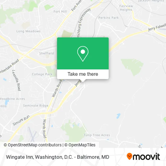 Wingate Inn map