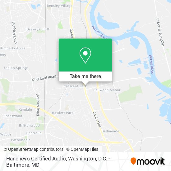 Mapa de Hanchey's Certified Audio