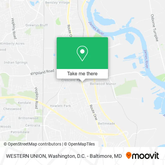 WESTERN UNION map