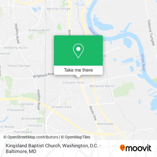 Kingsland Baptist Church map