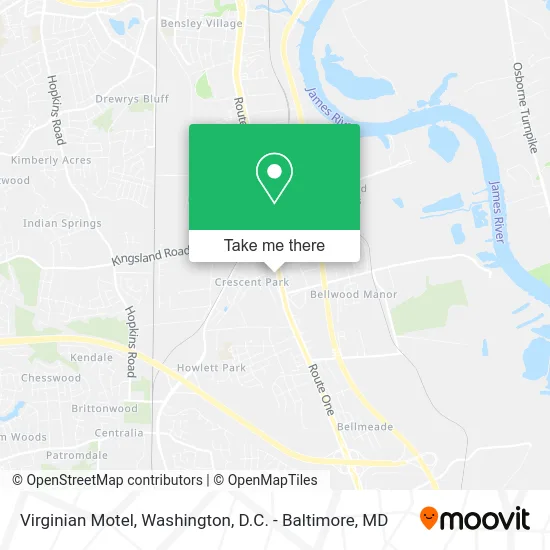 Virginian Motel map