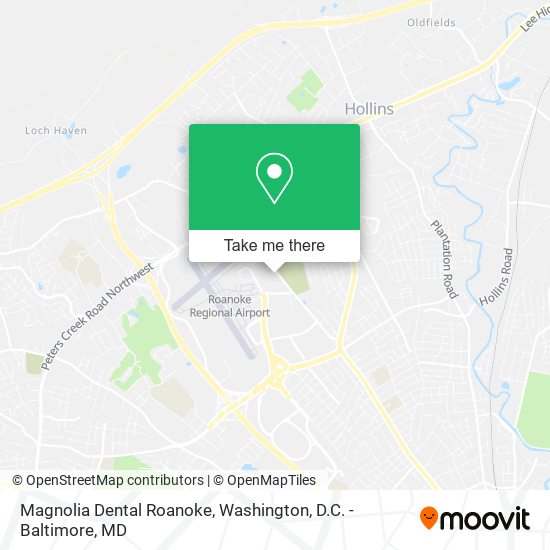 Magnolia Dental Roanoke map