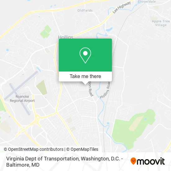 Virginia Dept of Transportation map