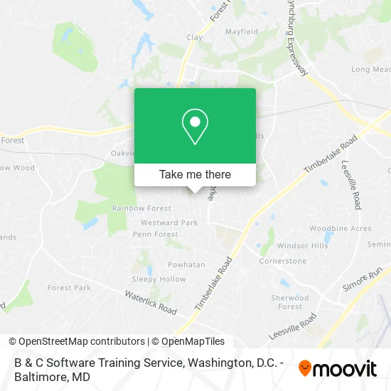 B & C Software Training Service map