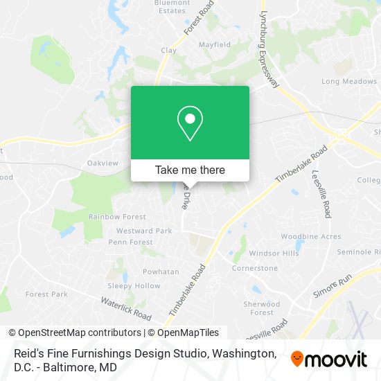 Mapa de Reid's Fine Furnishings Design Studio
