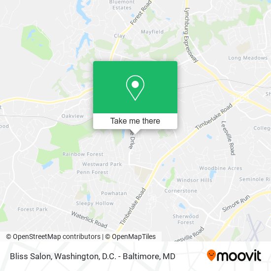 Bliss Salon map
