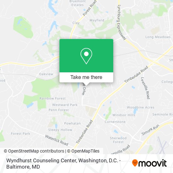 Mapa de Wyndhurst Counseling Center