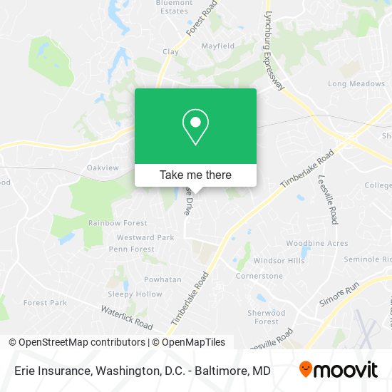 Mapa de Erie Insurance