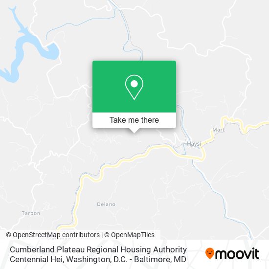 Cumberland Plateau Regional Housing Authority Centennial Hei map