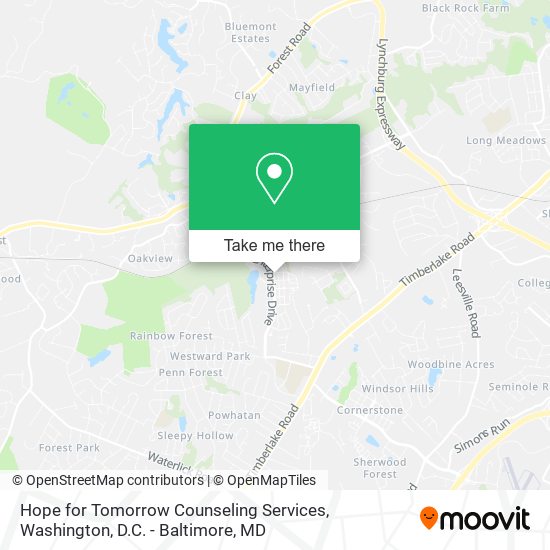 Mapa de Hope for Tomorrow Counseling Services