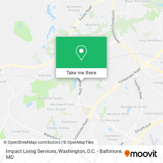 Impact Living Services map