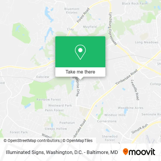 Illuminated Signs map