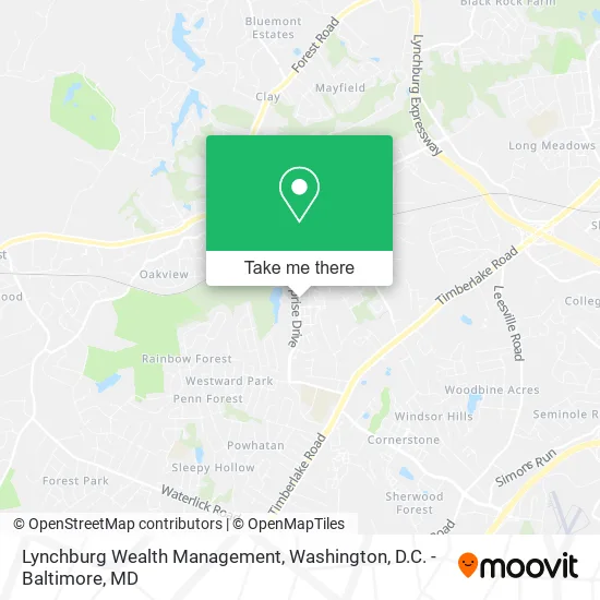 Mapa de Lynchburg Wealth Management