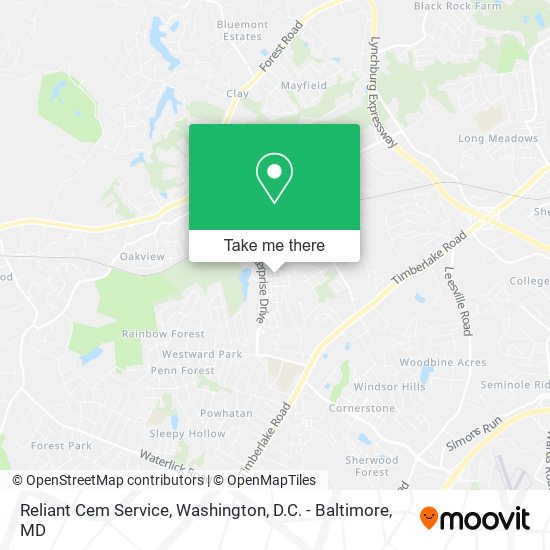 Reliant Cem Service map