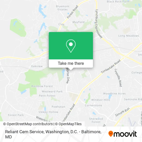 Reliant Cem Service map