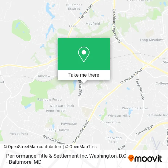 Performance Title & Settlement Inc map