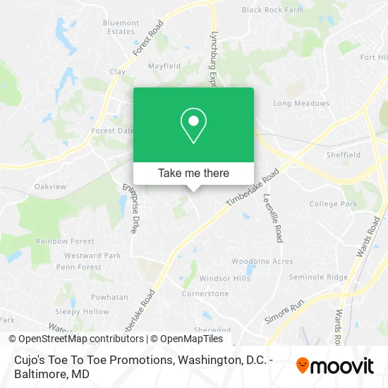 Cujo's Toe To Toe Promotions map