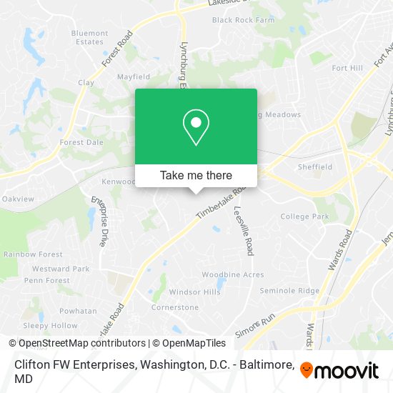 Clifton FW Enterprises map