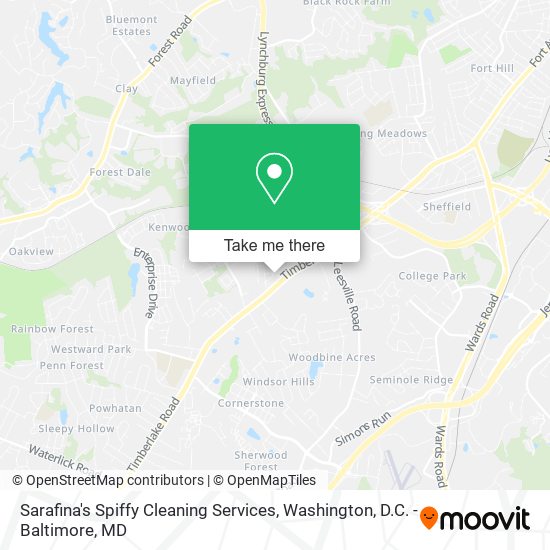 Mapa de Sarafina's Spiffy Cleaning Services