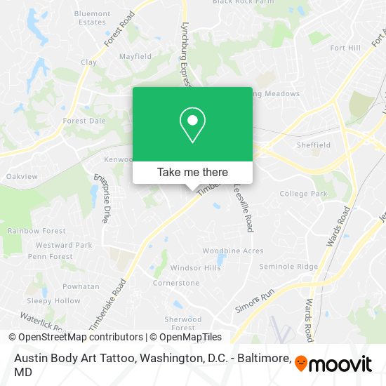 Mapa de Austin Body Art Tattoo