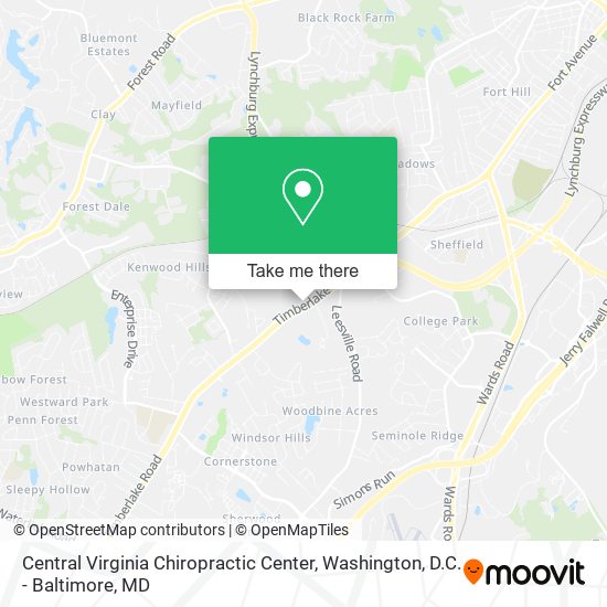 Central Virginia Chiropractic Center map