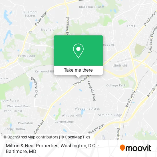 Milton & Neal Properties map