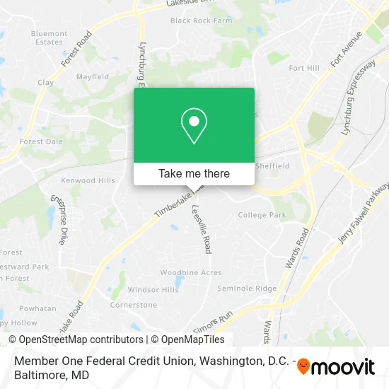 Member One Federal Credit Union map