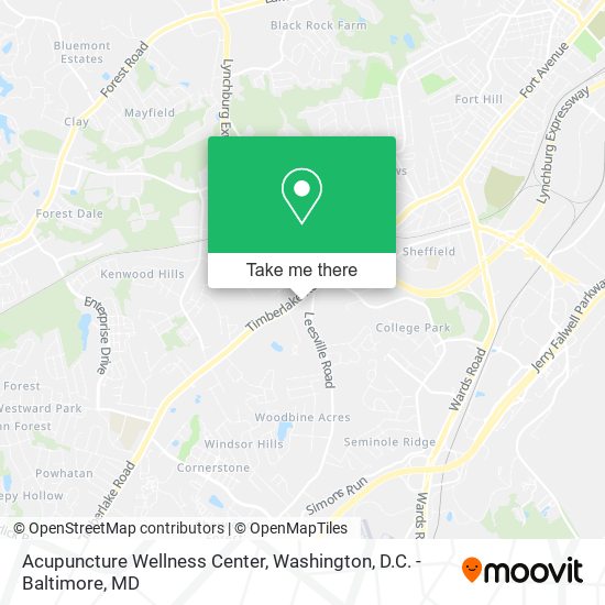 Mapa de Acupuncture Wellness Center