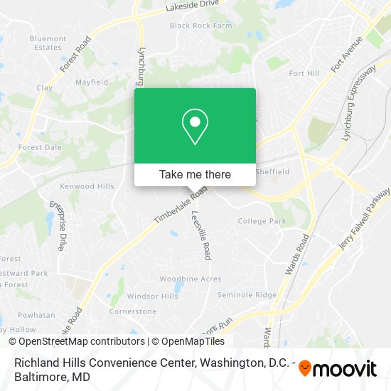Mapa de Richland Hills Convenience Center