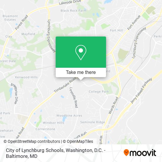 Mapa de City of Lynchburg Schools