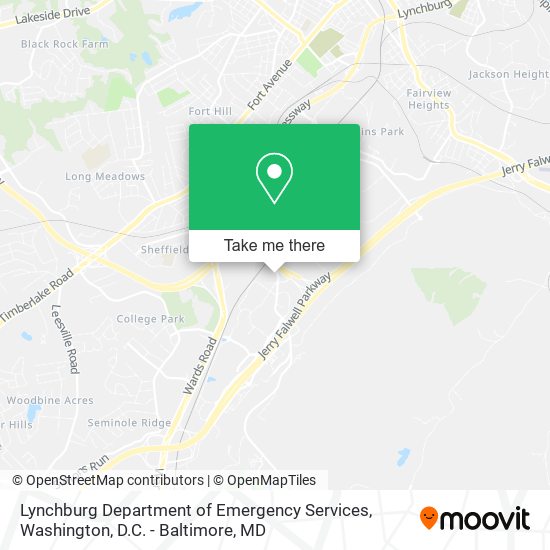 Lynchburg Department of Emergency Services map