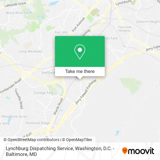 Lynchburg Dispatching Service map