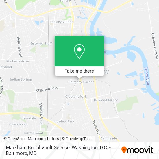 Markham Burial Vault Service map