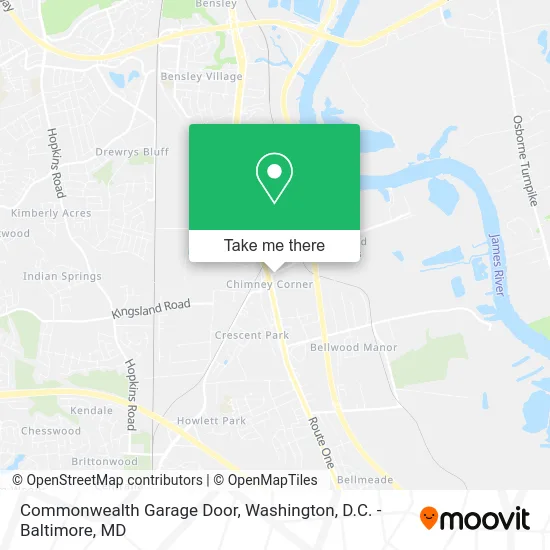 Commonwealth Garage Door map