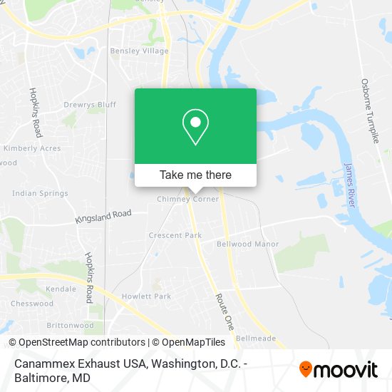 Mapa de Canammex Exhaust USA