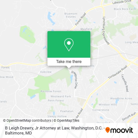 B Leigh Drewry, Jr Attorney at Law map